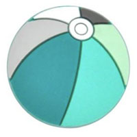 Мяч надувной мини Бирюза Мяч надувной мини Бирюза