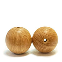 Бусина 18 мм PREMIUM из можжевельника( внутренний D3.5 мм)