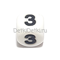 цифра 3 (толстый шрифт, силикон)