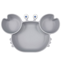 Тарелка Крабик Серый