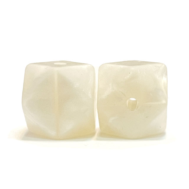 Мини многогранник Белый металлик