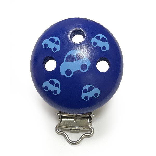 Клипса Машинки Темно Синий (деревянная, германия)