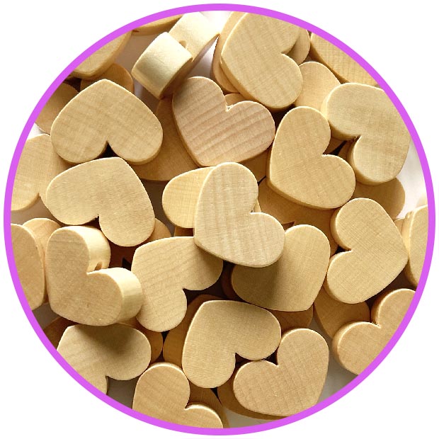 Сердце натуральное деревянное (германия)