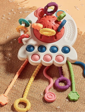 Монтессори развивашка-тянучка Красная