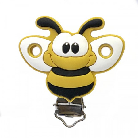Клипса Пчелка Mustard силиконовая