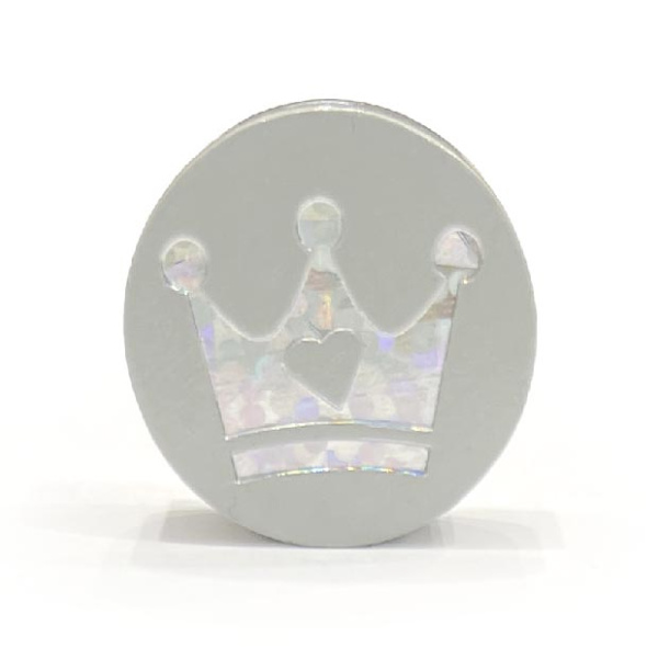 Шайба светло серая с короной