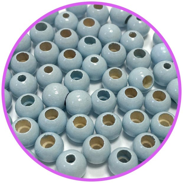 Бусина безопасности нежно голубая 10 мм (германия, дерево)
