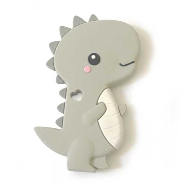 Динозавр с сердечком светло серый Динозавр с сердечком светло серый