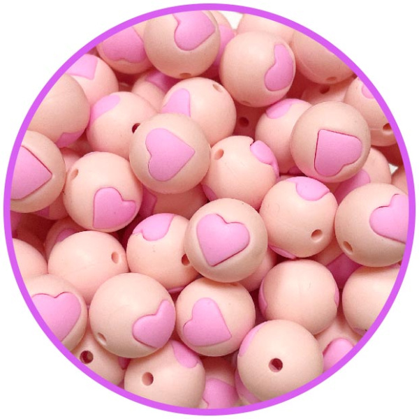 бусина candy pink сердце пинк