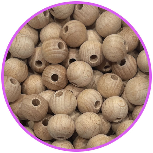 Бусина 14 мм бук