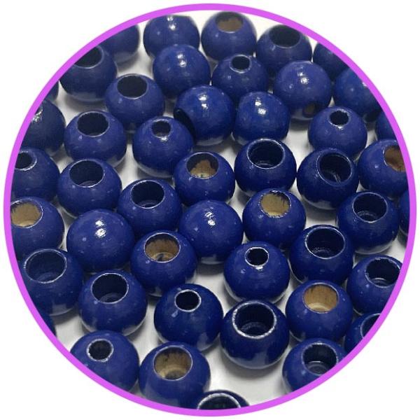 Бусина безопасности темно синяя 10 мм (германия, дерево)