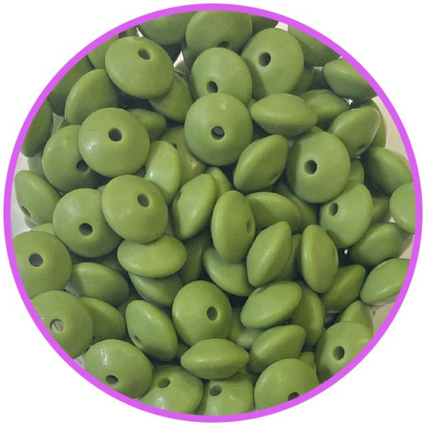 Линза 12 мм Army green силиконовая Линза 12 мм Army green силиконовая