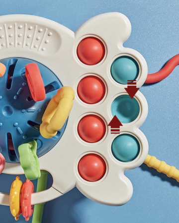 Монтессори развивашка-тянучка Красная