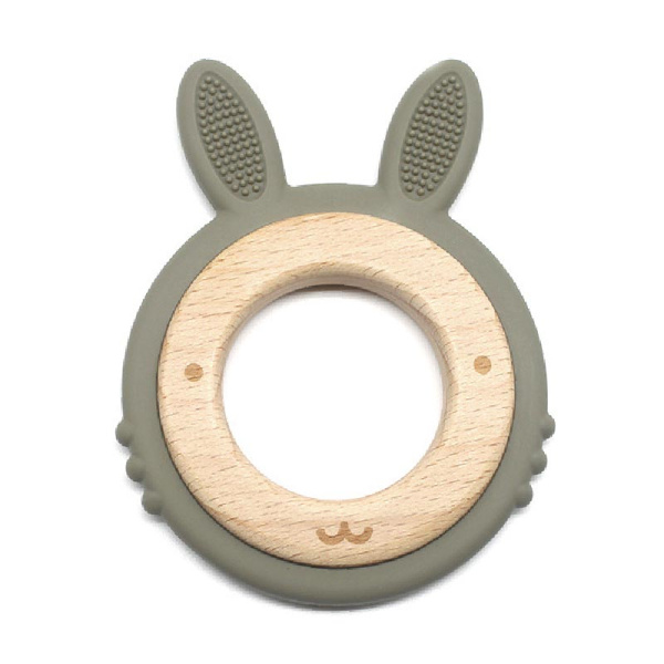 Зайчик Лён на деревянном кольце
