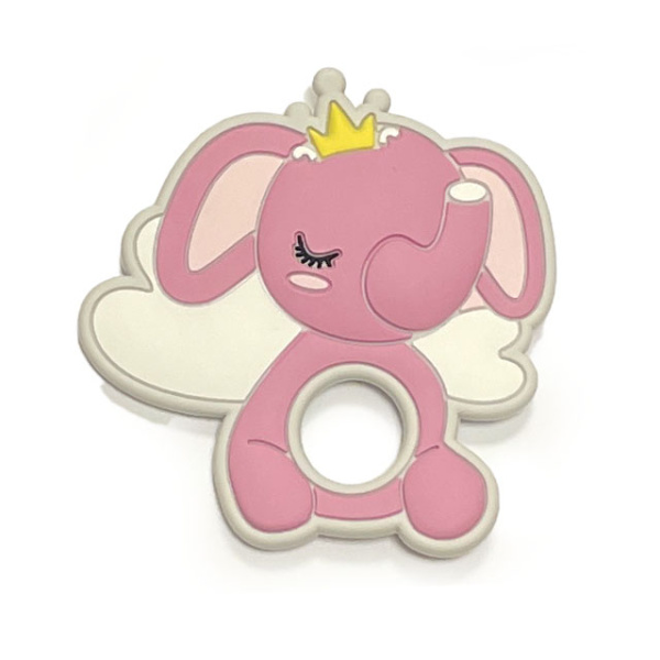 Слоник с короной Розовый