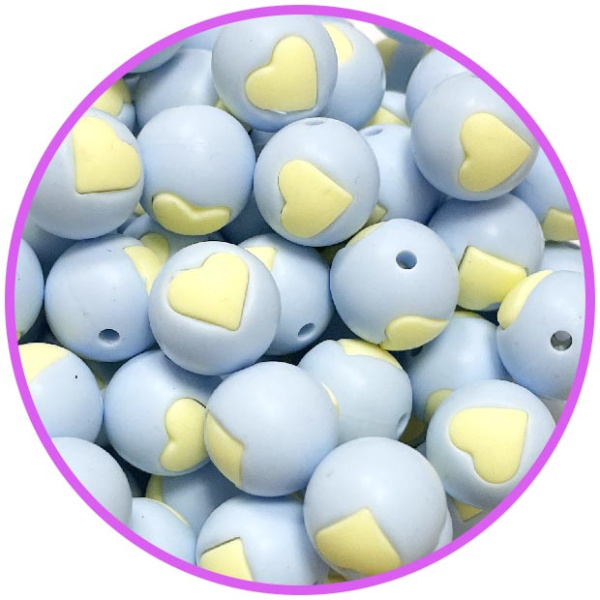 бусина pastel blue сердце крем бусина pastel blue сердце крем