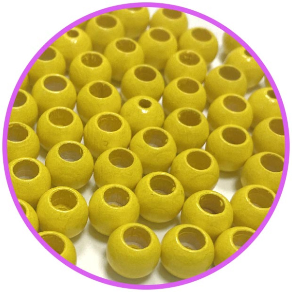 Бусина безопасности светло желтая 10 мм (германия, дерево)