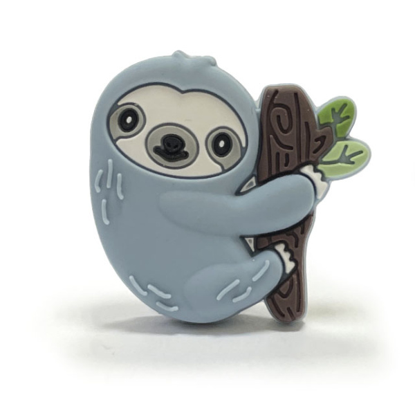 Ленивец на веточке мини Серо голубой