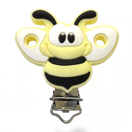 Клипса Пчелка Крем силиконовая
