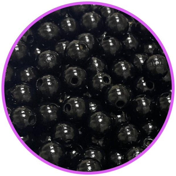 Бусина черная 10 мм (германия, дерево)