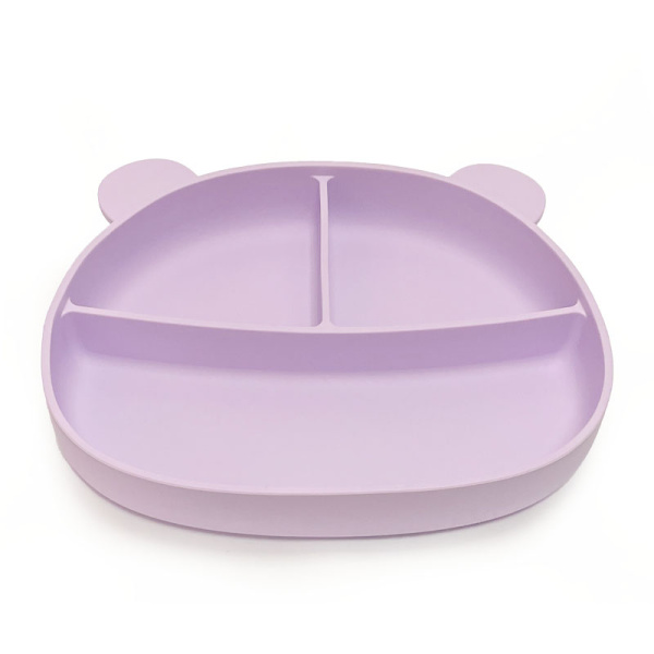 Тарелка Мишка Pastel Lilac 3 секции