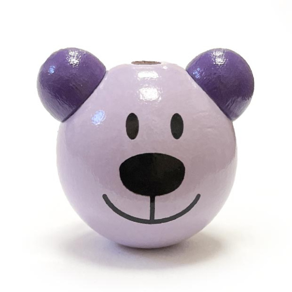 Мишка сиреневый, фиолетовые ушки