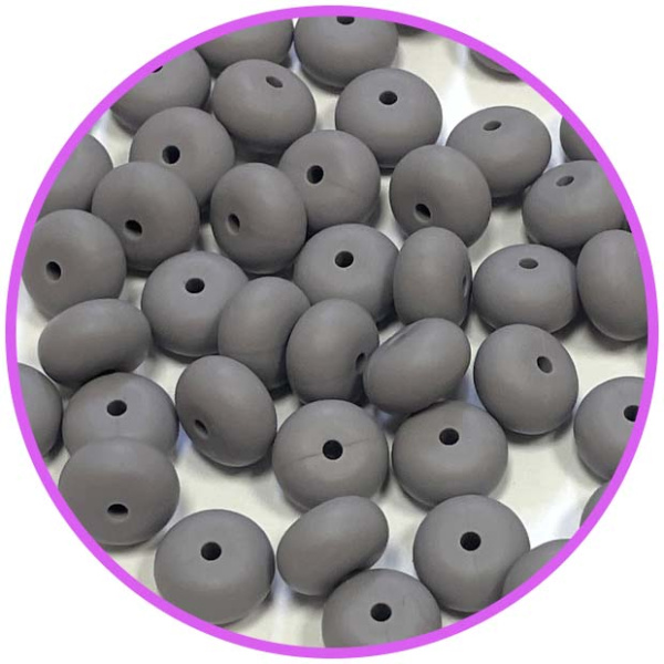 Силиконовый Abacus 14*8 мм Серо-Сиреневый