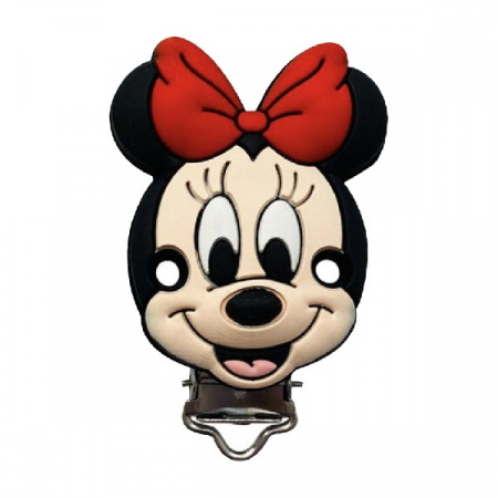 Минни Красный бант клипса силиконовая