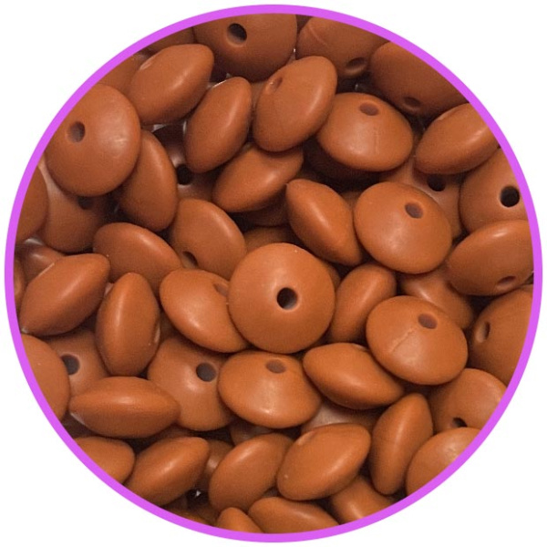 Линза 12 мм Темно оранжевая силиконовая Линза 12 мм Темно оранжевая силиконовая