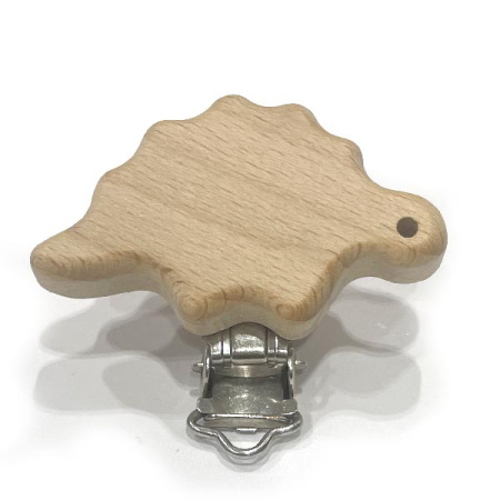 Динозаврик 3 клипса деревянная (без покрытия)