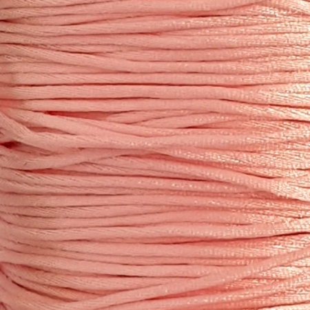 Шнур атласный нежно розовый  1 метр